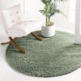 thumbnail image 1 of Unique Loom 3146043 5 x 5 ft. Davos Shag Round Rug, Sage, 1 of 5