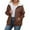 Coffee, variant on Fleece Lined Warm Jacket Coat for Women 2025 Fall Winter Long Sleeve Zip Up Sweatshirt Hoodie with Pockets Outerwear