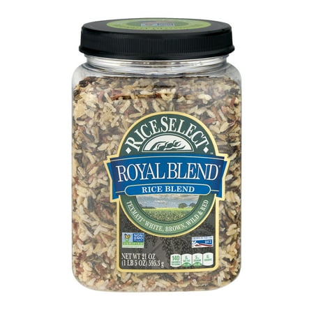 Low Fat Organic Brown Rice - RiceSelect Original Royal Blend Rice with Texmati White, Brown, Wild & Red Rice, 32-Ounce Jar