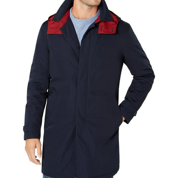 Tommy Hilfiger Mens Quest Raincoat, Blue, 40 Regular