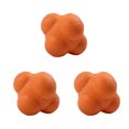 thumbnail image 1 of Soidarity Pelota de entrenamiento Hexagonal de 3 uds., pelota de reacción divertida para exteriores, pelota de silicona para coordinación de agilidad, Gimnasios en casa naranja Soidarity HW4311-05, 1 of 6