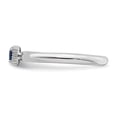 thumbnail image 3 of Bague en Argent Sterling Stackable Expressions Saphir Créé Pierre Unique Taille 9, 3 of 3