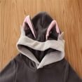 thumbnail image 6 of QUYUON Toddler Fleece Hooded Sweatshirts Newborn Infant Long Sleeve Pullover Sweatshirt with Hood Kids Boys Girls Winter Warm Soft Lightweight Hoodie Jacket Outerwear Coat Gray 0-12 Months, 6 of 8