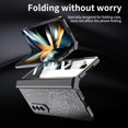 thumbnail image 7 of MonsDirect for 7.6 inch Samsung Galaxy Z Fold 4 5G 2022 Case, Mechainical Gear Clear Plating Frame Hard PC Back Shell With Screen Protector, Slim Folding Hinge Protection for Galaxy Z Fold 4, Black, 7 of 7