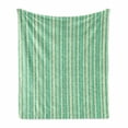 thumbnail image 1 of Woods Soft Flannel Fleece Throw Blanket, Continuous Nature Themed Pattern with Tree Stems in Soft Tone Design, Cozy Plush for Indoor and Outdoor Use, 60" x 80", Green Shamrock Green, by Ambesonne, 1 of 5