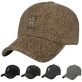 thumbnail image 4 of Eoperou Father Winter Baseball Hat Brim Breathable Earflaps Ears Thicken Keep Warn Decoration Sunscreen Elderly People Hat for Daily Wear, 4 of 8