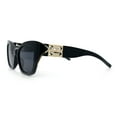 thumbnail image 6 of Womens Oversized Cat Eye Designer Fashion Luxury Sunglasses All Black, 6 of 8