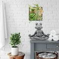 thumbnail image 6 of Farmhouse Outdoor decor, 10X9 in, Cross Legged Meditating Frog, Outdoor Yard decor, Gray Stone, 1 Pc, 6 of 7