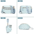 thumbnail image 3 of Checkered Crossbody Bag,Spacious Bum Bags for Women Nylon Crossbody Fanny Packs Checkered Purse Belt Wallet, 3 of 14
