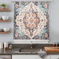 thumbnail image 5 of Orange Blue Sheer Curtains 72 Inches Long, Boho Geometric Middle Century Abstract Western Light Filering Curtains, Breathable Simi Curtain Privacy Drapes for Living Room Bedroom Window Treatment, 5 of 9