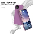 thumbnail image 3 of Compatible with iPhone 12 Case and iPhone 12 Pro Case 6.1 inch(2020),[Silky and Soft Touch Series] Premium Soft Liquid Silicone Rubber Full-Body Protective Bumper Case （Lilac Purple）, 3 of 13