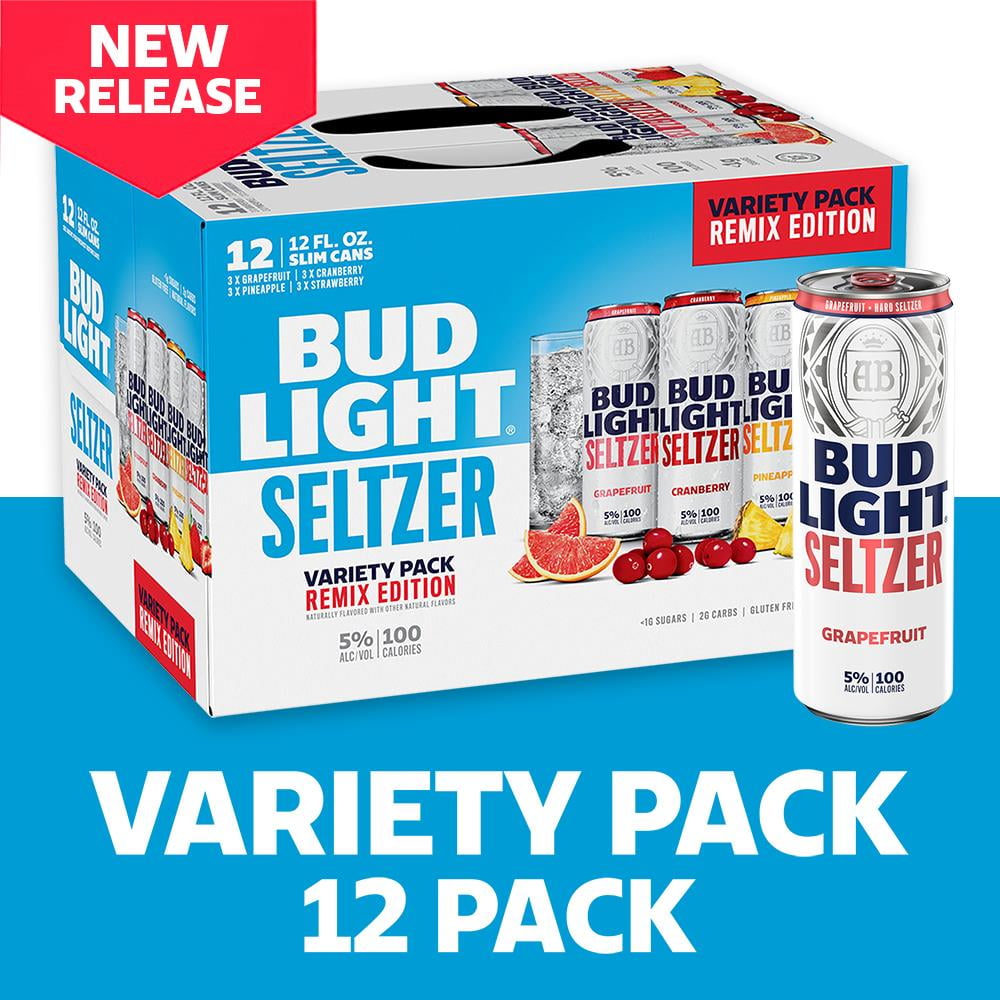 Bud Light Seltzer Remix Variety Pack, Hard Seltzer, Gluten