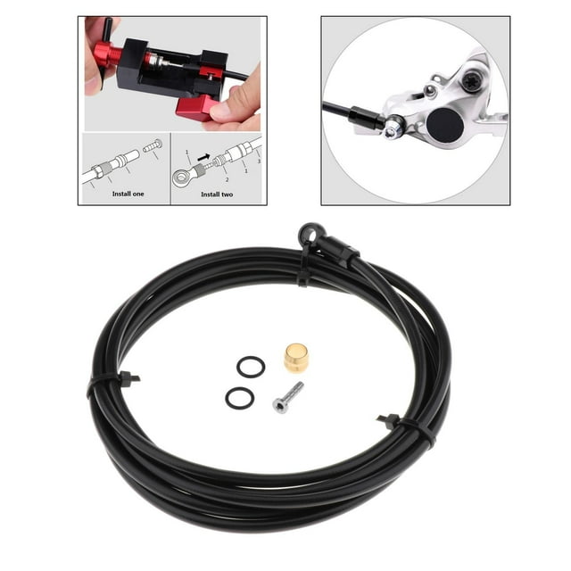 Durite de Frein à Disque Hydraulique pour BH90 2000mm Frein à Disque de Vélo avec Olive, Insert, Raccord, Embout, Accessoires, 2m