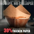 thumbnail image 2 of 200ct Pre-folded Unbleached Cone Coffee Filters, Upgraded 30% Natural Thicker Paper for Pure Taste, Compatible with Pour-Over Coffee Makers, 2 of 4
