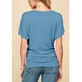 thumbnail image 5 of Made by Johnny Women's Dolman Drape Top with Side Shirring XXXXXL DENIM, 5 of 6