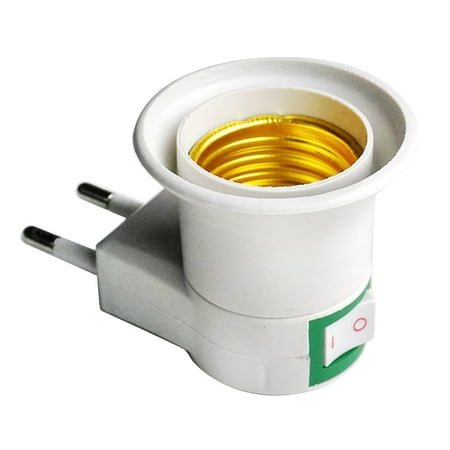 

Mpeace E27 Screw Lamp Bulb Socket Holder Adapter Converter with On-Off Switch EU Plug