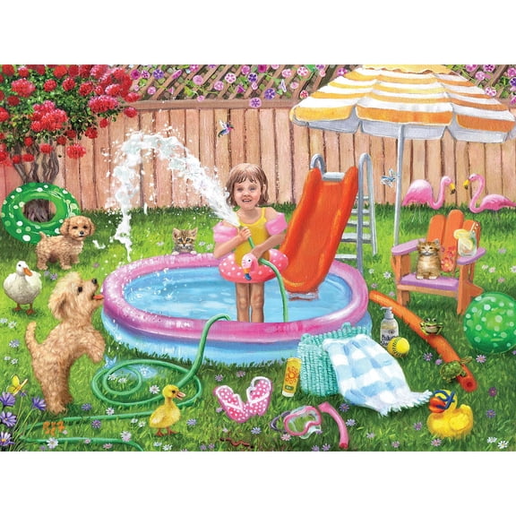 Bits and Pieces 300 Piece Jigsaw Puzzle for Adults “Summer Soaker” by Brooke Faulder 18" x 24"