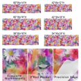 thumbnail image 3 of Spring Flowers Window Valance for Kitchen, Fantasy Watercolor Gradient Pink Purple Yellow Floral Leaf Rod Pocket Short Curtain for Small Windows, Light Filtering Decorative Valance, 42 x 18 Inch, 3 of 9