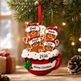 thumbnail image 4 of Gingerbread Christmas Ornament, Holiday Tree Decoration, Flat Festive Food Themed Accent for Tree Branches Wreaths, Lightweight Acrylic or Lightweight Board Accent for Flexible Display, 4 of 7