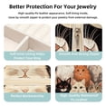 thumbnail image 3 of Cat Travel Portable Square Display Case Decorative Box Jewelry Stand Earring Holder for Girls and Women: Stores Rings, Earrings, Necklaces, Bracelets, and More, 3 of 6