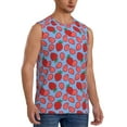 thumbnail image 2 of Uemuo Strawberries Pattern Men's Sleeveless T-Shirt,Muscle Athletic Tank Top, Moisture-wicking Quick-dry Breathable Classic Tee Top for Gym Run Outdoor Sports-Medium, 2 of 8