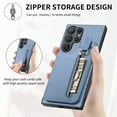 thumbnail image 7 of ELEHOLD Wallet Phone Case for Samsung Galaxy S24 Ultra Durable Shockproof Cover with Flip Card Holders Zipper Pocket Kickstand designed for Samsung Galaxy S24 Ultra,(Brown), 7 of 7