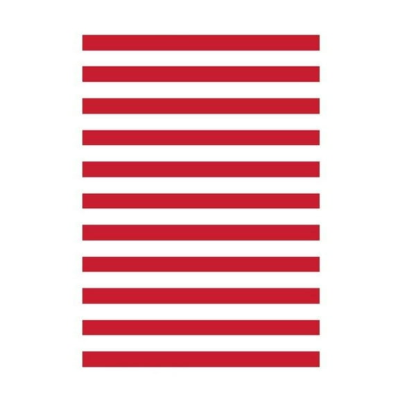 Plastic Patio Rug - Red Cabana Stripe, 108" x 72"