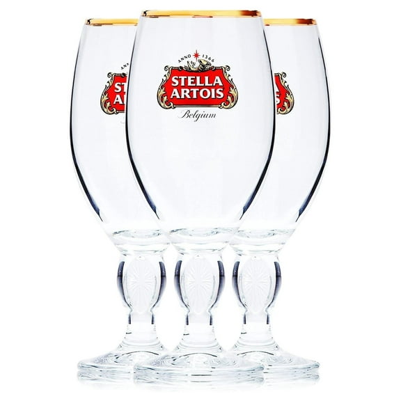 Drevy 3-Pack Original Large Beer Glass Chalices, 50cl