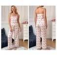 thumbnail image 4 of Stamzod Lounge Sets for Women 2 Piece Satin Pajama Set Casual Cami Top and Pants Sleepwear Comfy Sets, 4 of 4