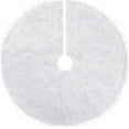 thumbnail image 2 of Seasonals Decoration 64CM Pures White Plush Christmas Tree Skirt Christmas Tree Apron Plush Tree Skirt Christmas Tree Venue Setup Decoration Tree Skirt, 2 of 8