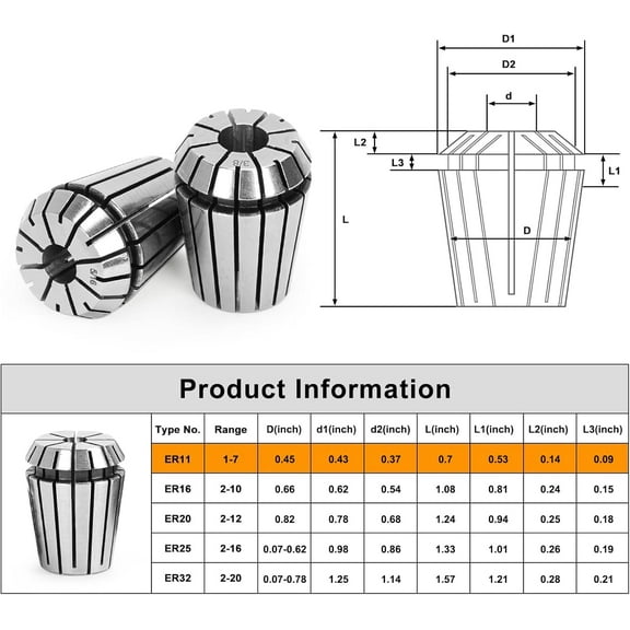 26PCS ER32 Spring Collet Set for CNC Engraving & Milling Tools