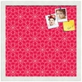 thumbnail image 2 of PinPix 16x16 Custom Cork Bulletin Board Floral Hot Pink Poster Board Has a Fabric Style Canvas Finish, Framed in Floral Hot Pink, by ArtToFrames (PinPix-550), 2 of 6