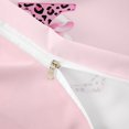 thumbnail image 4 of Catabedysis Cheetah Initial L Twin Duvet Cover,Pink Leopard ABC Themed Twin Bedding For Girls,Pink Reversible,2 Pieces,1 Duvet Cover and 1 Pillowcase, 4 of 6