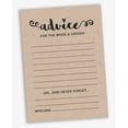 thumbnail image 2 of Inkdotpot Pack Of 50 Rustic Kraft Advice Cards, Advice For The Bride and Groom, Mr and Mrs Wedding Game Activity 5x7 inches, 2 of 8
