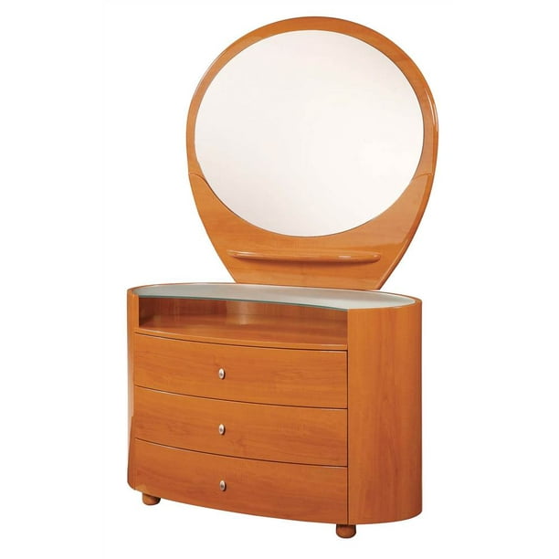 Coaster home furnishings dresser mirror, antique white. 3 drawer single dresser w mirror set in cherry finish
