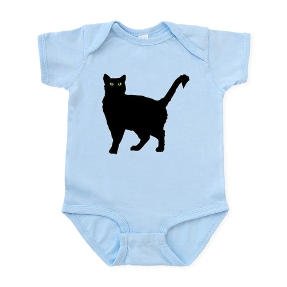 CafePress - Black Cat Silhouette Baby Light Bodysuit - Baby Light Bodysuit, Size Newborn - 24 Months