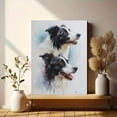thumbnail image 6 of Two Border Collies Watercolor Canvas Print, Wall Art Decor for Living Room Bedroom Office Study, Pet Lover Gift, 6 of 8