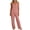 Rose Gold, variant on QINGFSAP Womens Heart Print Lounge Set Lace Trim Spaghetti Strap Top and Long Pants Sleepwear