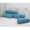 thumbnail image 4 of Almohada de algodón y lino de color sólido Cintura cilíndrica Respaldo de lino Sofá de oficina Cojín de cabecera Almohada de caramelo extraíble y lavable, 4 of 6
