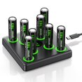 thumbnail image 1 of Pilas AA recargables EBL de litio 1,5 V 3500 mWh, paquete de 8, 1 of 7