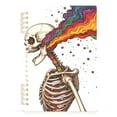 thumbnail image 7 of FORMRS 1-Subject Spiral Notebook 8" x 5" College Ruled 60 Refillable Sheet, 2 Pack, Colorful Skeleton, 7 of 7