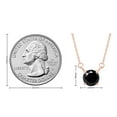 thumbnail image 4 of AFFY 1 Carat Black Moissanite Diamond Solitaire Pendant Necklace for Women 18K Rose Gold over Silver, 4 of 4