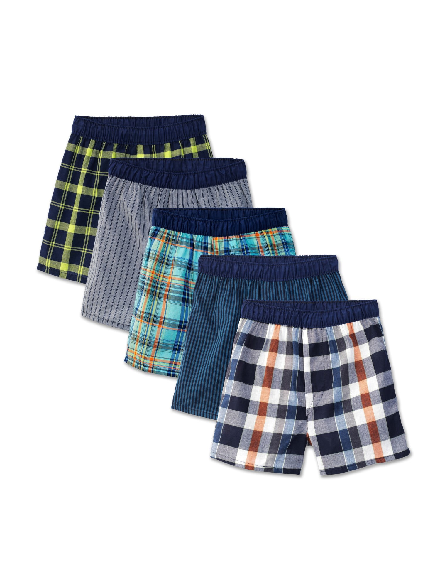 Fruit of the Loom - Boys' Assorted Covered Waistband Boxers, 5 Pack ...