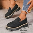 thumbnail image 4 of Miluxas Platform Loafers, Comfort Orthopedic Shoes, Womens Round Toe Walking Shoe, Slip on Shoes Black 6(37), 4 of 9