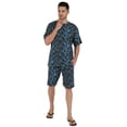 thumbnail image 2 of Inkmeso Printed Half&nbsp;Sleeve Nightwear Shorts Set For Men's Top and Shorts Soft Lounge Set 2 Piece, 2 of 7