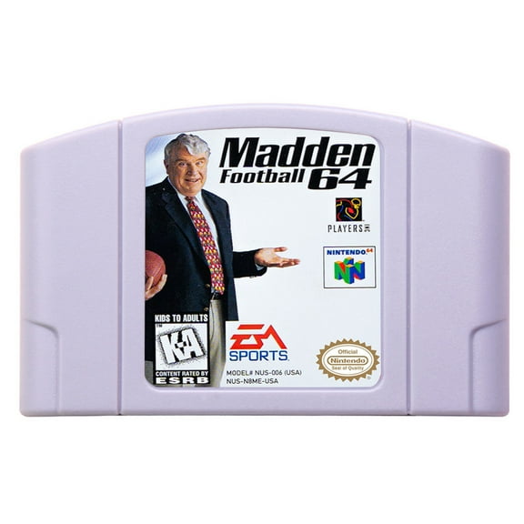 Video Games Compatible for the n64 console, replacement cartridge for Madden Football 64 NTSC