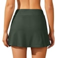 thumbnail image 3 of Women's Swim Skirt Belly Swim Dress Built In Shorts High Waisted Split Swim Pants, 3 of 5