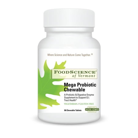 FoodScience of Vermont Mega probiotique Croquer, 90 Ct