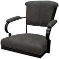 thumbnail image 6 of Miami Counter Height 26" Swivel Tilt Metal Bar Stool-Charcoal Fabric-Black Frame, 6 of 6