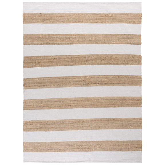 SAFAVIEH Natural Fiber Beckett Striped Area Rug, Natural/Ivory, 8' x 10'